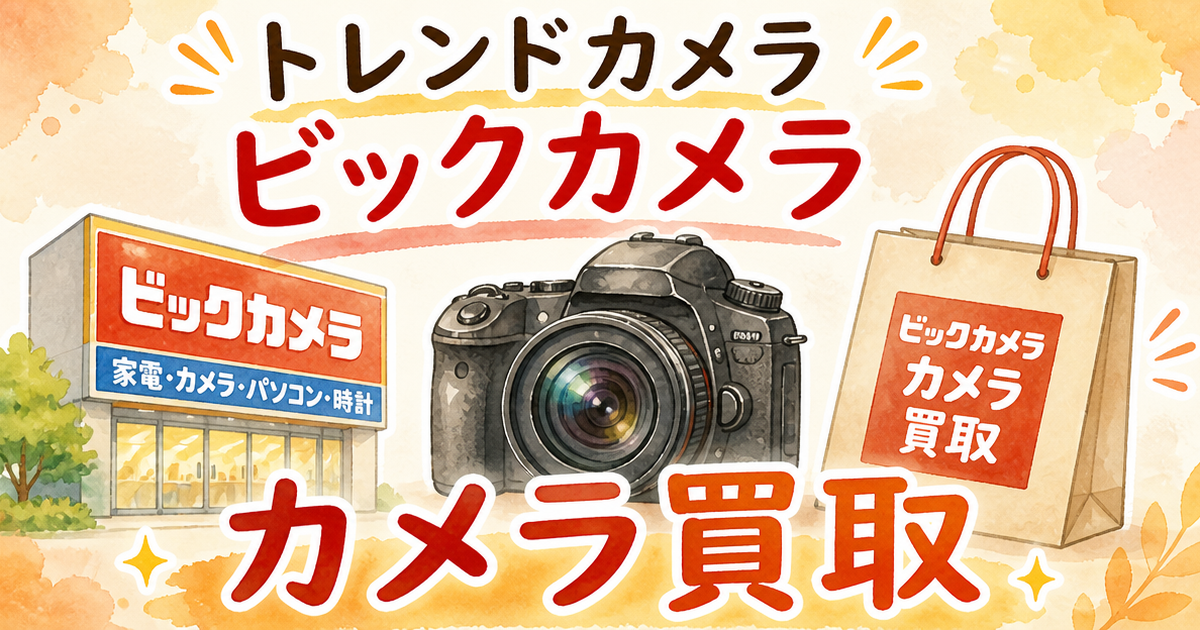 トレンドカメラとビックカメラ、カメラ買取に出してみて実感したこと
