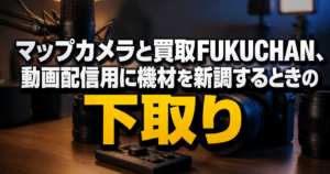 マップカメラと買取FUKUCHAN、動画配信用に機材を新調するときの下取り