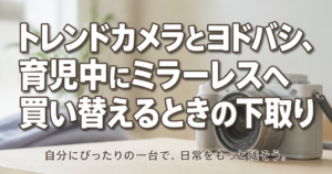 トレンドカメラとヨドバシ、育児中にミラーレスへ買い替えるときの下取り