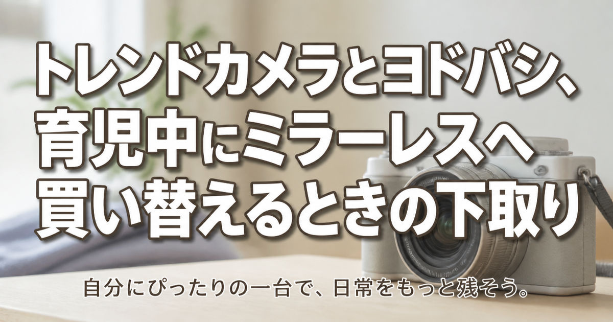 トレンドカメラとヨドバシ、育児中にミラーレスへ買い替えるときの下取り